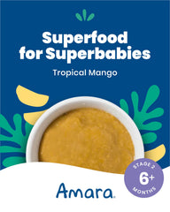 Amara Organic fruit ingredients mango strawberry banana amaranth for wholesome flavors