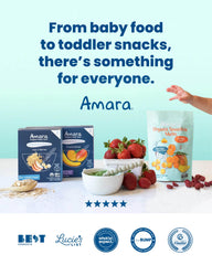Amara shelf-stable baby food in pantry