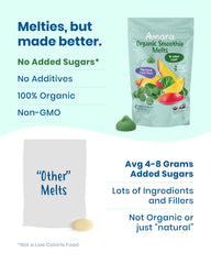 Amara Smoothie Melts ingredients reveal whole fruits and vegetables in a simple snack