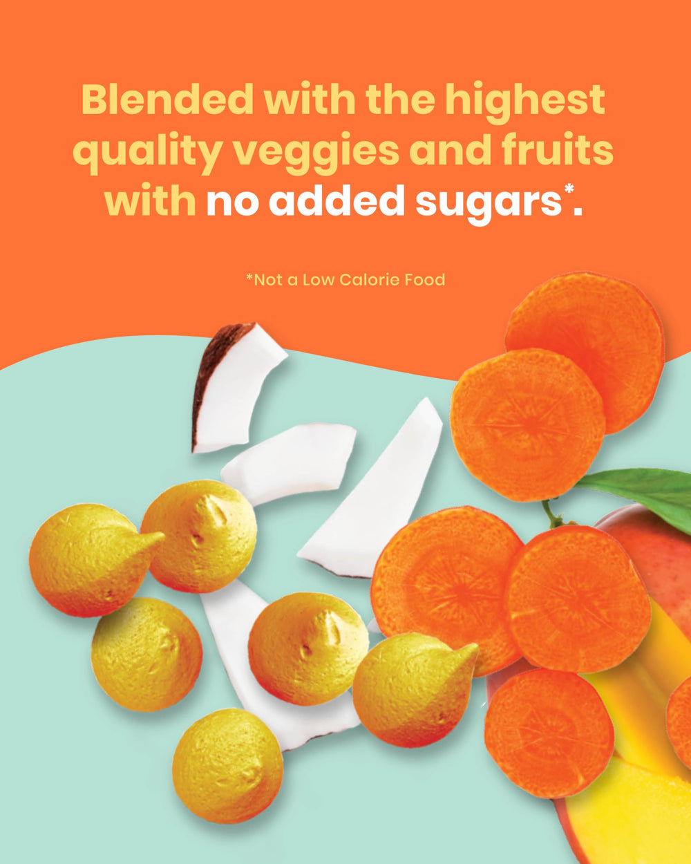 Amara Smoothie Melts texture close-up highlights creamy fruit-veg blend