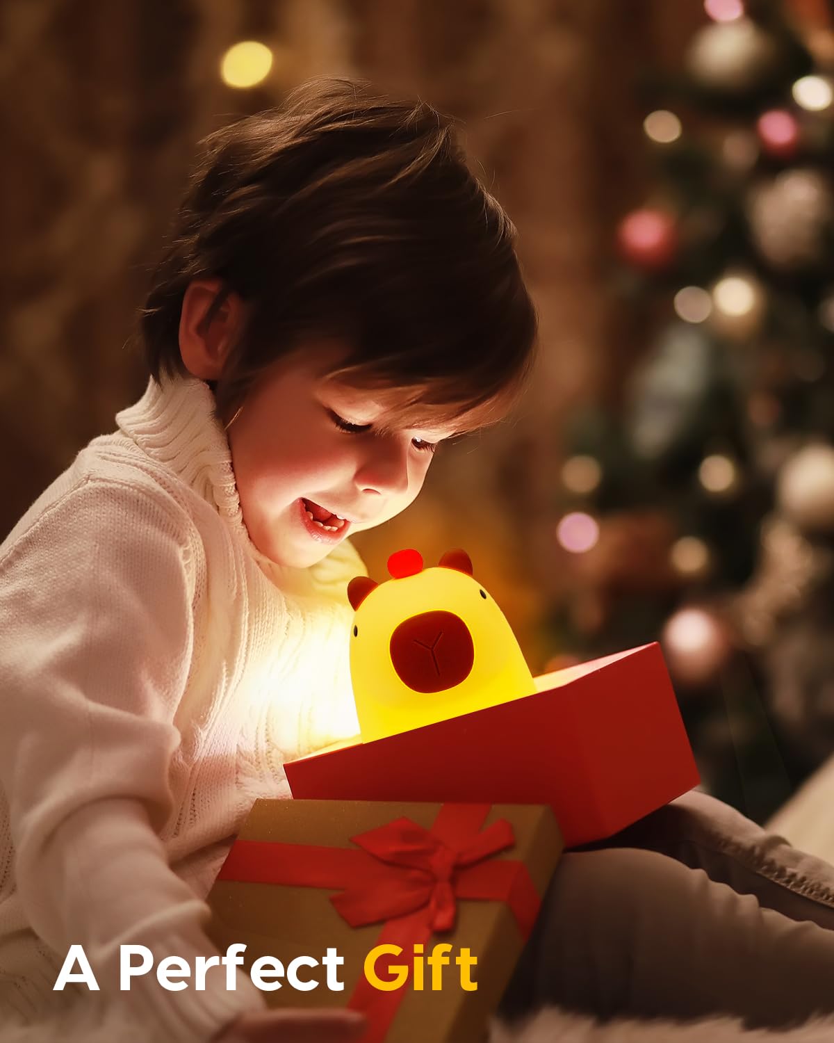 Amaredom Capybara Night Light ideal for kids' rooms and pets-friendly use.
