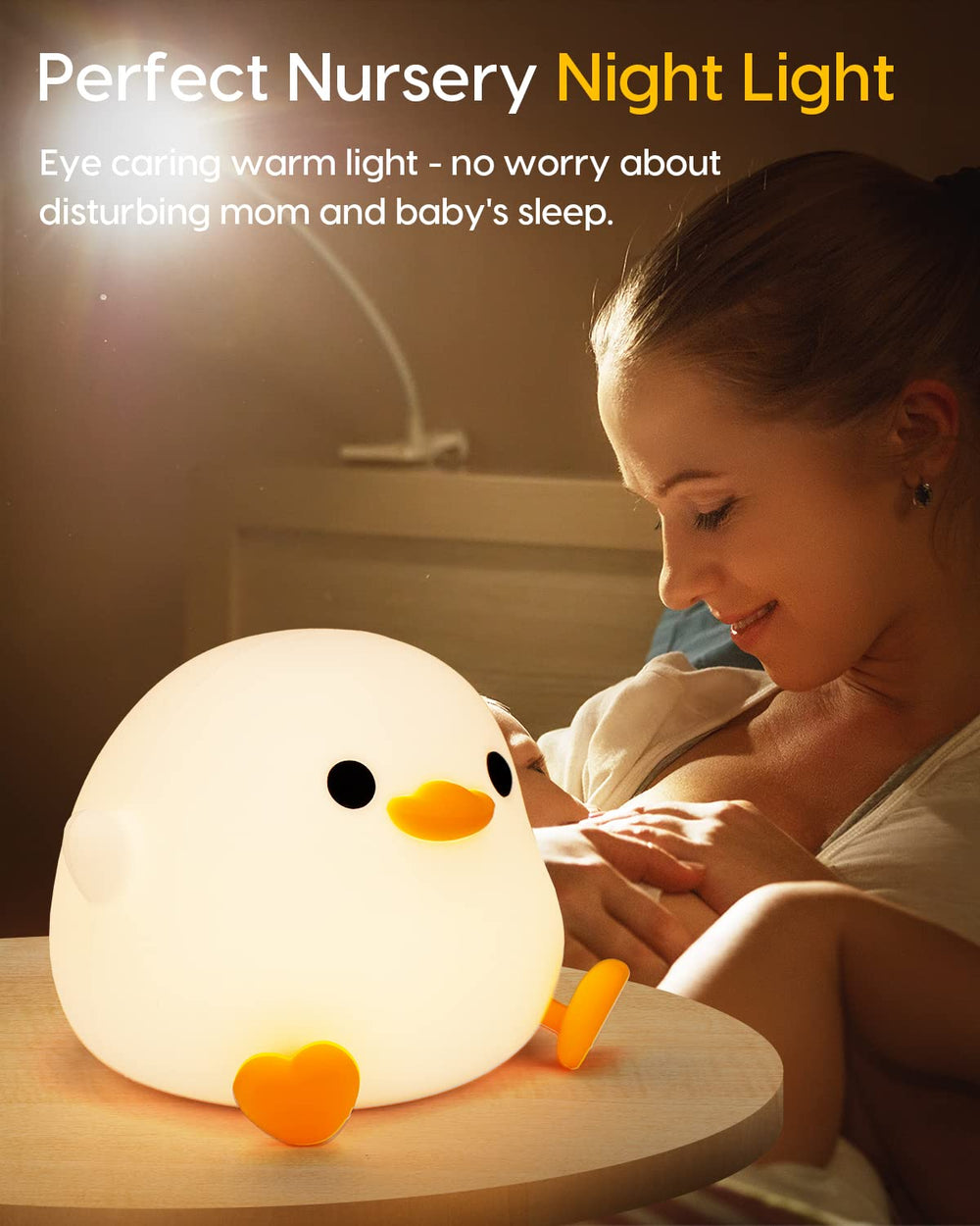 Amaredom DoDo Duck Night Light pet-friendly silicone safe around pets