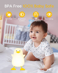 Amaredom duck night light emits a soft glow for nursery ambiance
