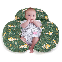 AMASKY Nursing Pillow demonstrates ergonomic feeding position for baby comfort.