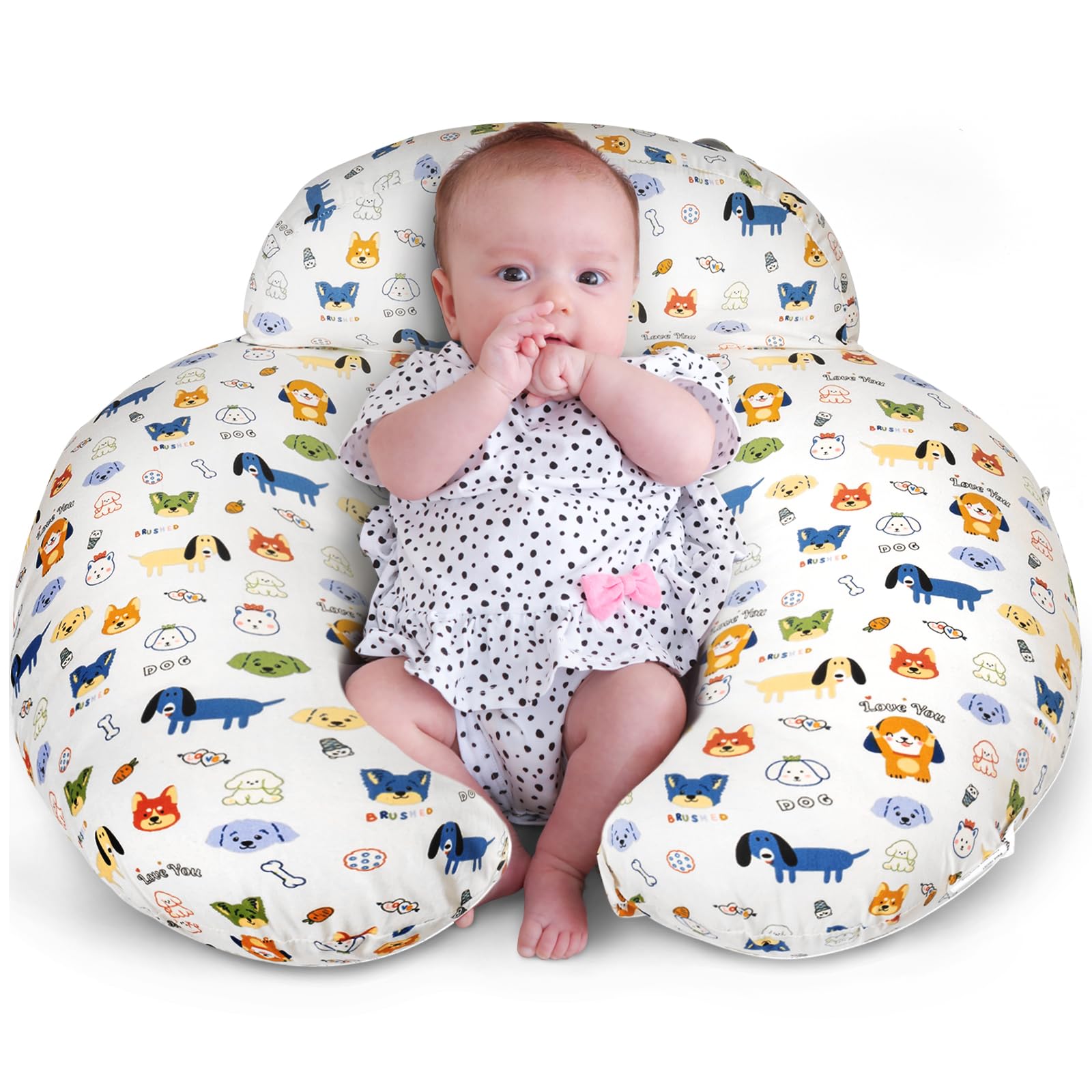 AMASKY nursing pillow offers ergonomic support for mom and baby during feeding.