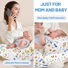 AMASKY nursing pillow machine-washable cover for quick care.