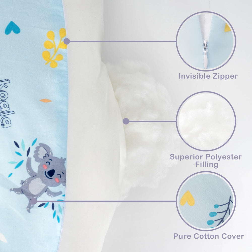 AMASKY pillow usable across feeding and growth stages from 0 to 9 months