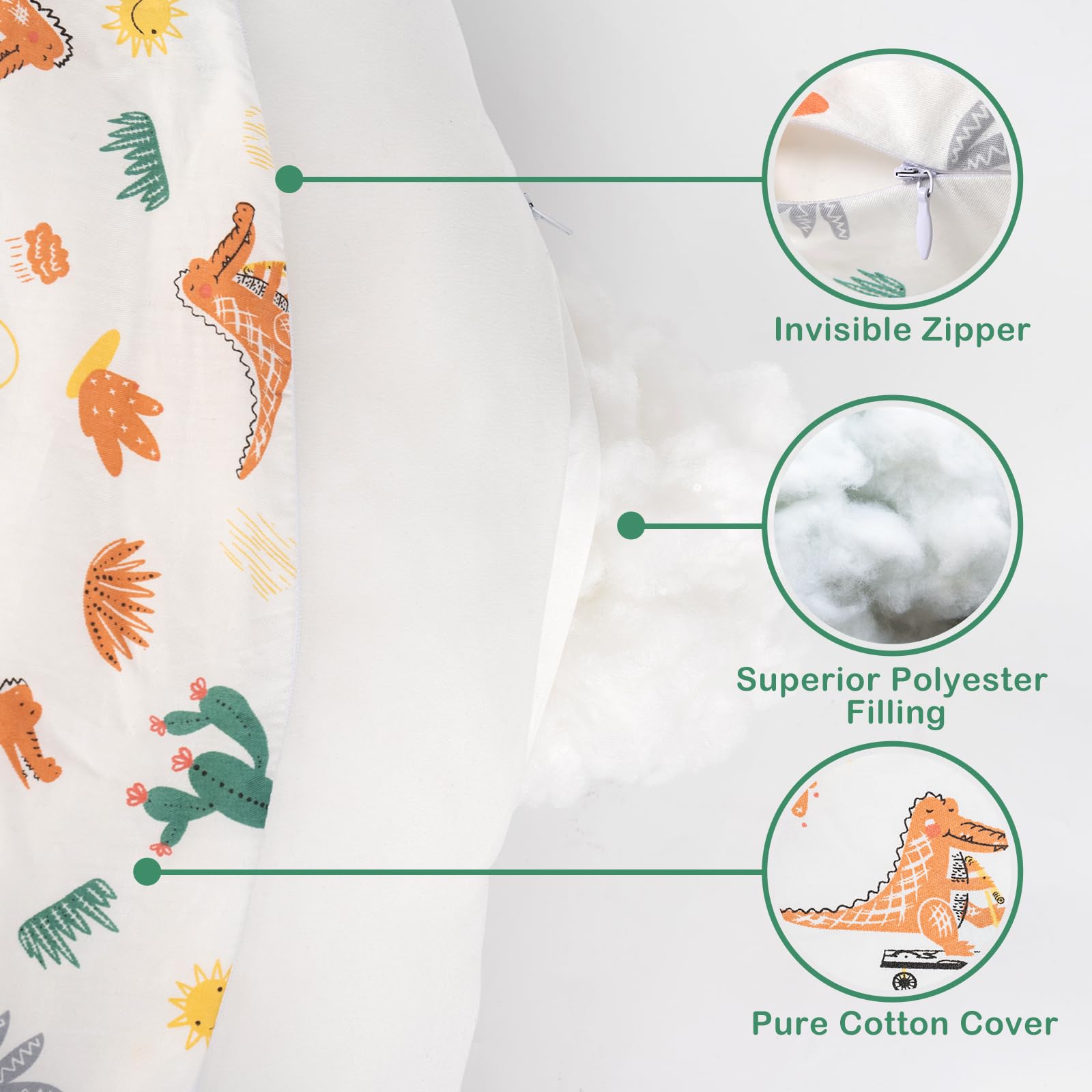 AMASKY Nursing Pillow supports tummy time as baby grows