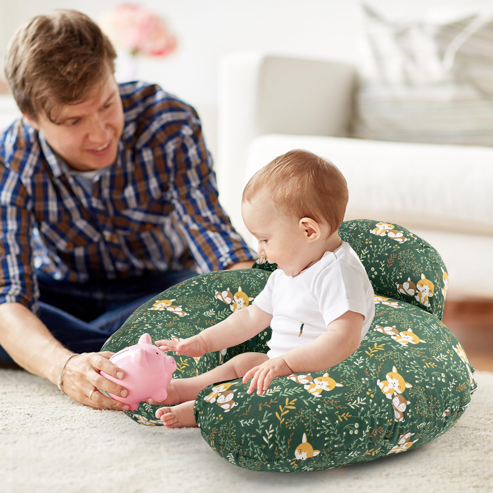 AMASKY Nursing Pillow ships vacuum-packed with expansion guidance.