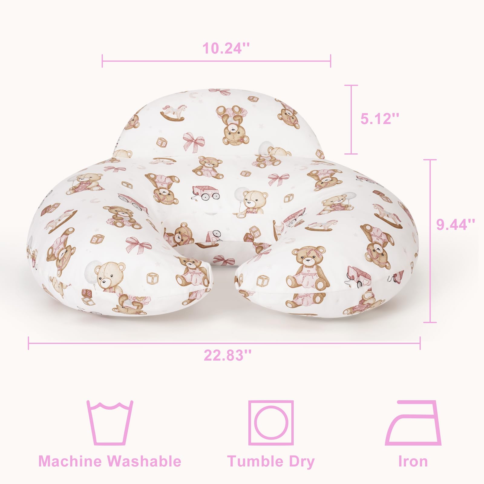 AMASKY nursing pillow widened sides provide comfortable arm support.
