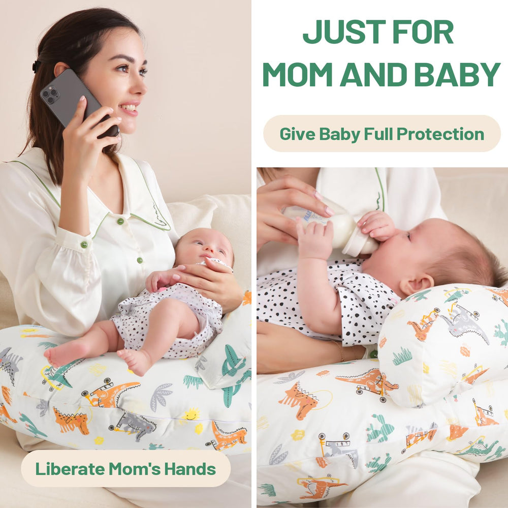 AMASKY Nursing Pillow widened sides providing soft, ample arm support