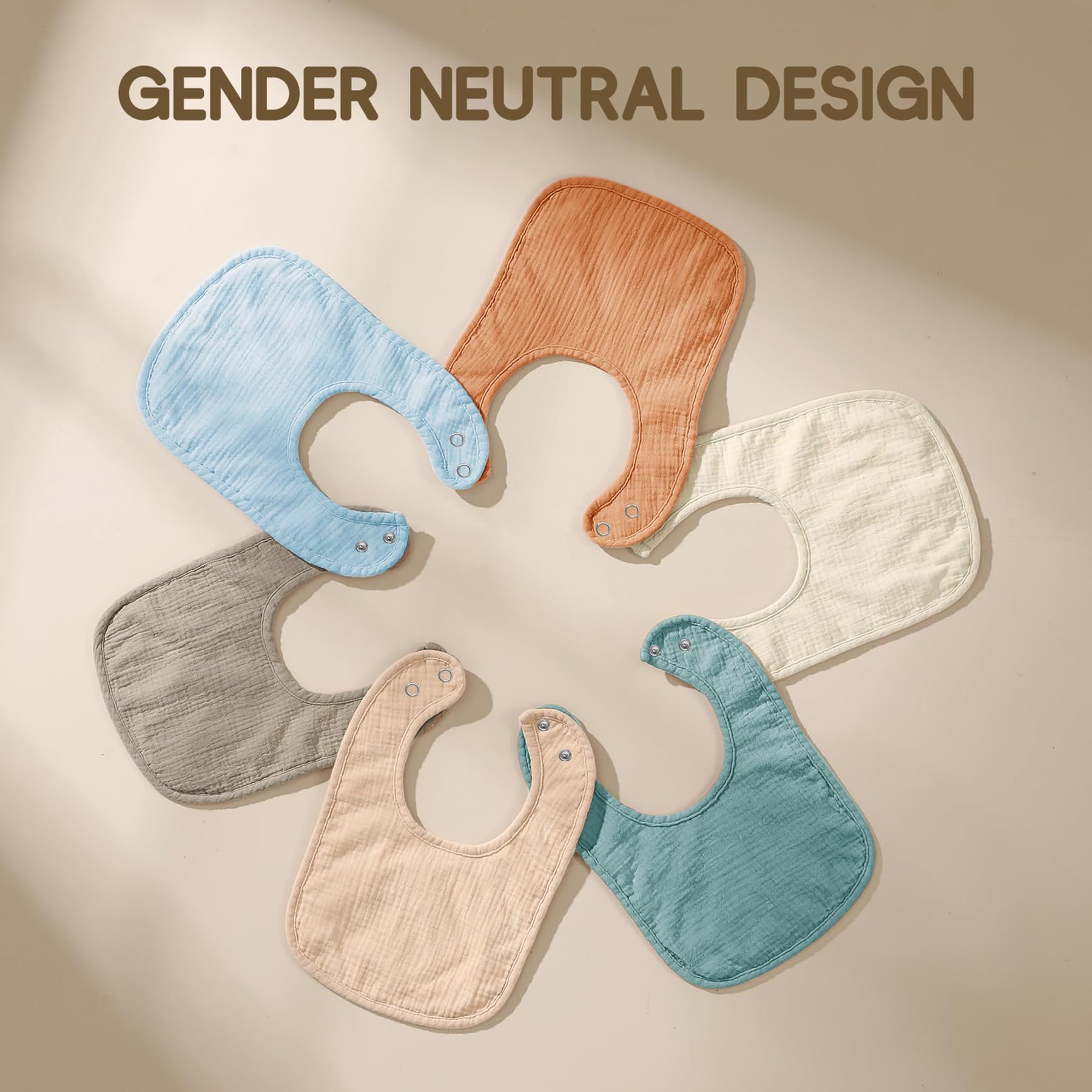 AMAWMW Muslin Bibs gift-pack presentation makes a thoughtful baby shower or holiday gift.