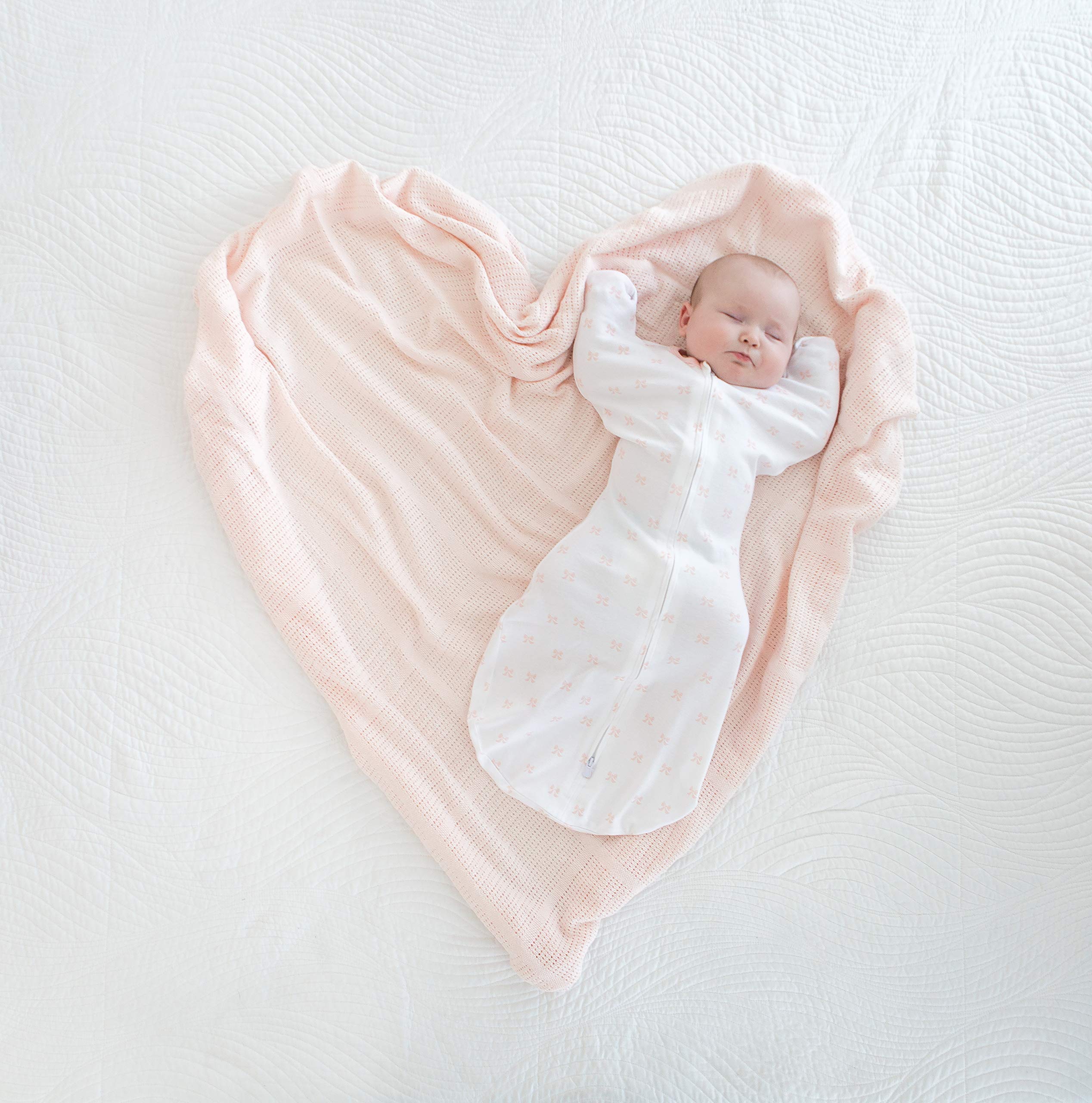 Amazing Baby cellular blanket swaddle use demonstrates ideal wrap for cooler environments.