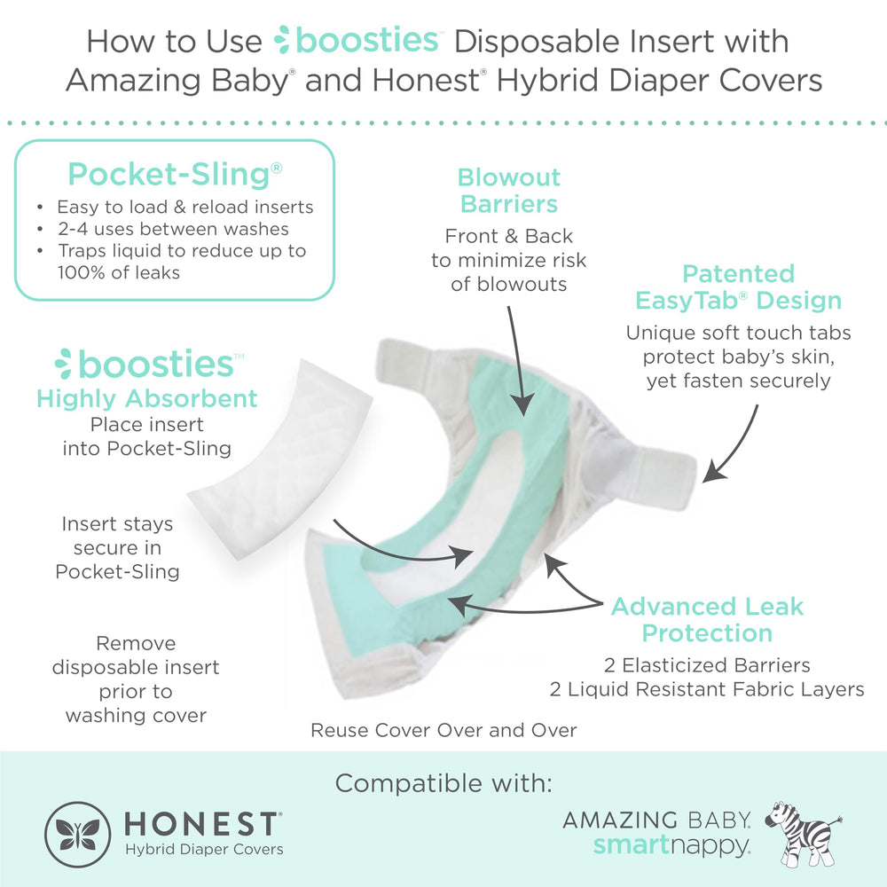 Amazing Baby Honest Hybrid diaper cover size small for reliable protection during sleep.