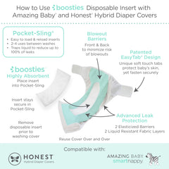 Amazing Baby Honest Hybrid diaper cover size small for reliable protection during sleep.