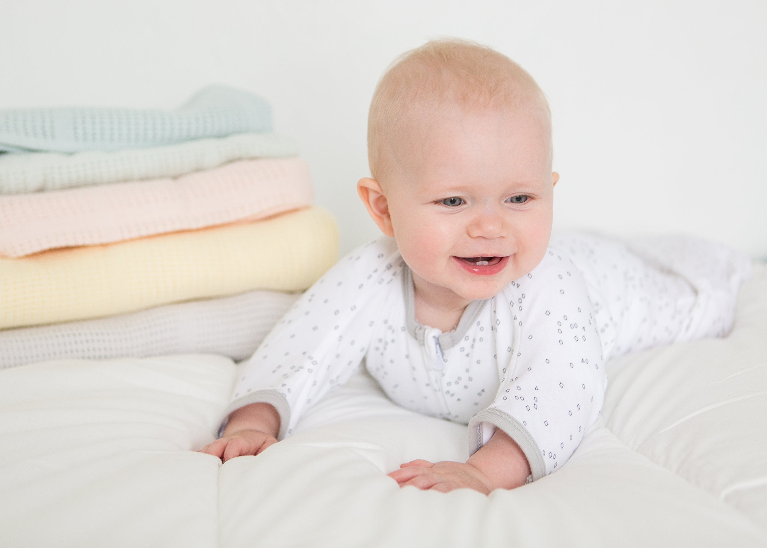 Amazing Baby machine-washable cotton blanket simplifies care without sacrificing softness.