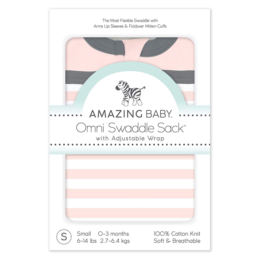 Amazing Baby Omni Swaddle Sack small size fits 0-3 months infants.