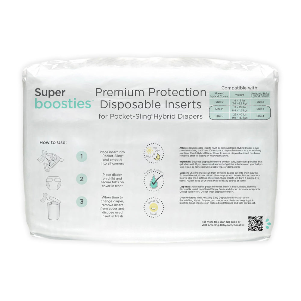 Amazing Baby pediatrician-tested hypoallergenic insert keeps delicate skin safe.