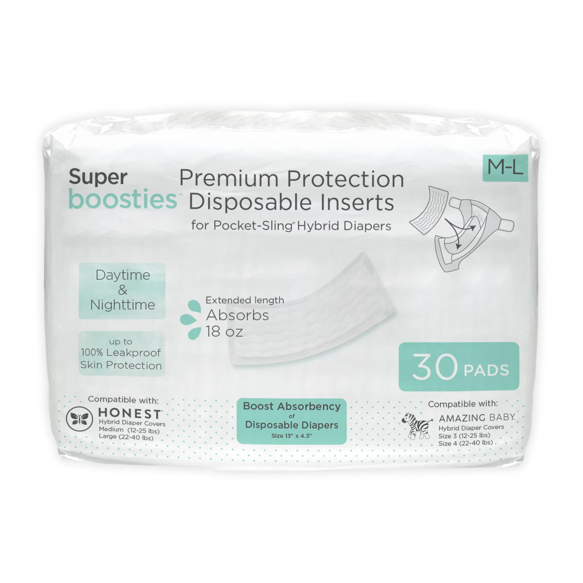 Amazing Baby Super Boosties insert overnight leakproof for restful nights.