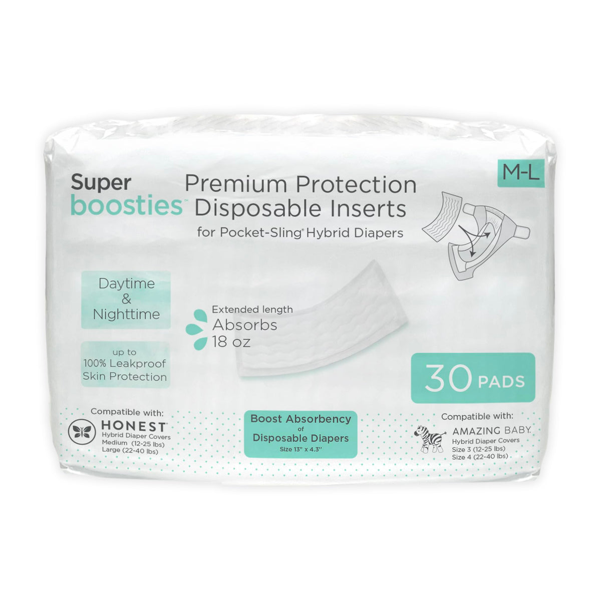 Amazing Baby Super Boosties insert overnight leakproof for restful nights.