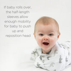 Amazing Baby 2 way zipper enables quick diaper changes during sleep.