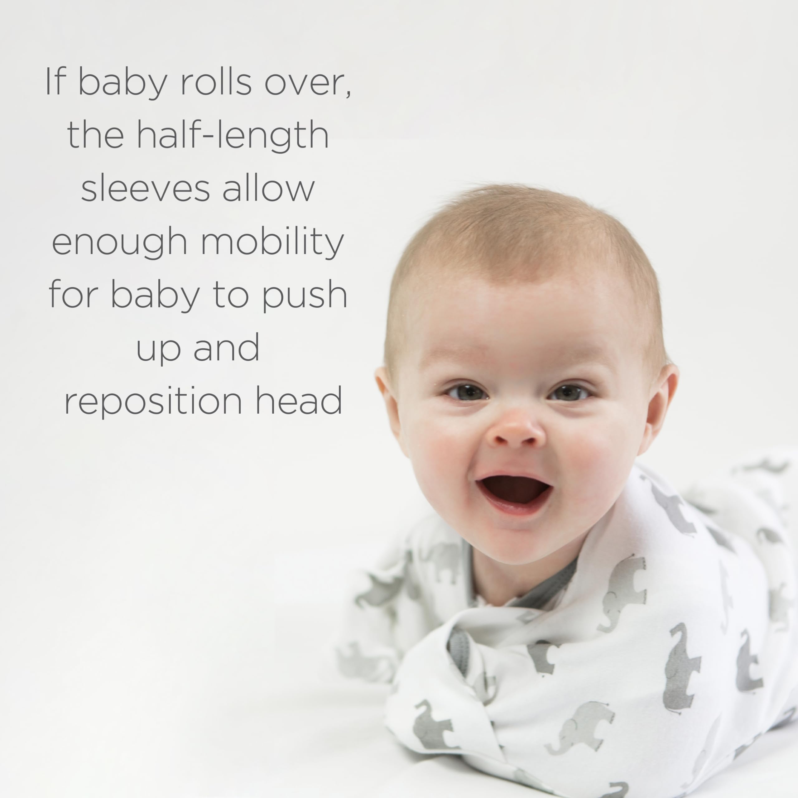 Amazing Baby Transitional Swaddle Sack mitten cuffs closed for scratch protection