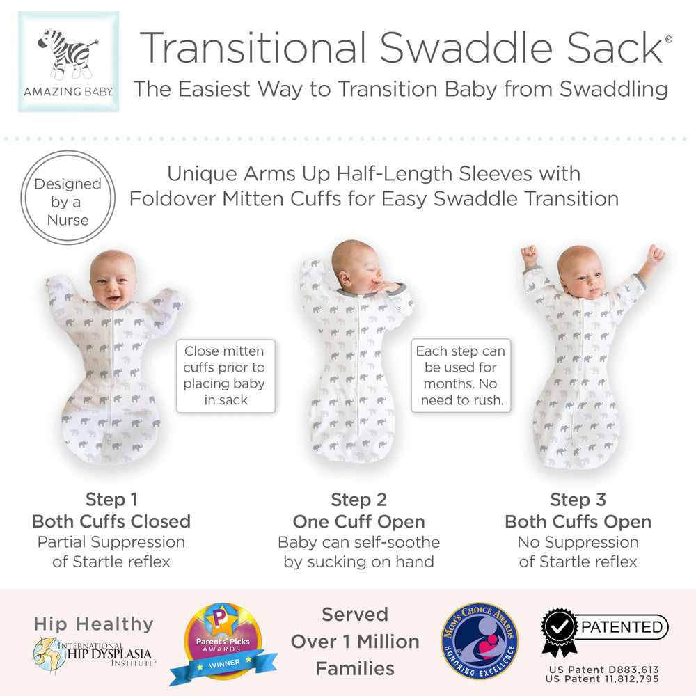 Amazing Baby mitten cuffs open or closed for self soothing or facial protection.