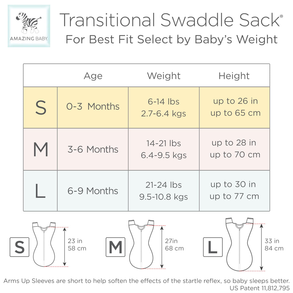 Amazing Baby Sterling Tiny Bear print on sack adds nursery-friendly charm