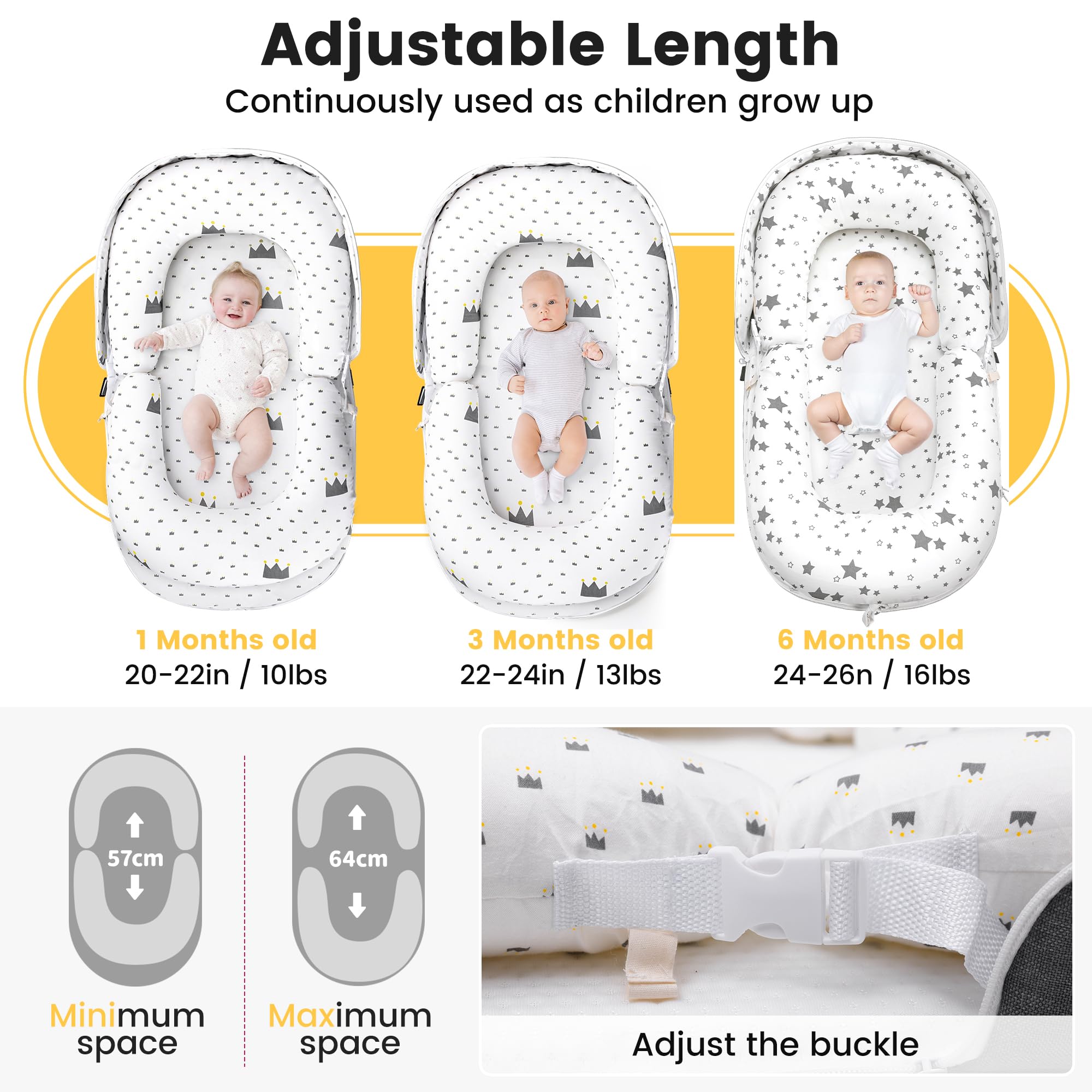 AmazingLife Baby Lounger Star conversion to backpack promotes hands-free portability.