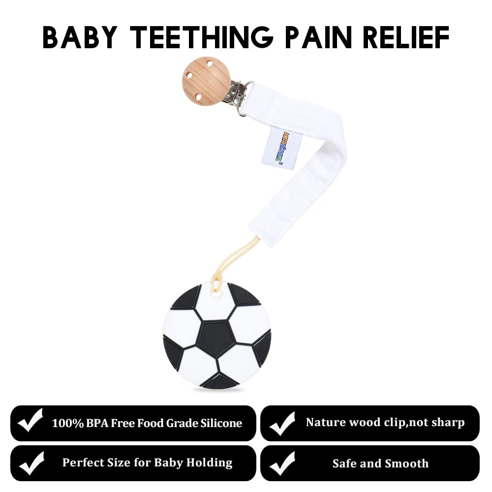AmazingM baby holding teether shows easy-grasp design for tiny hands.
