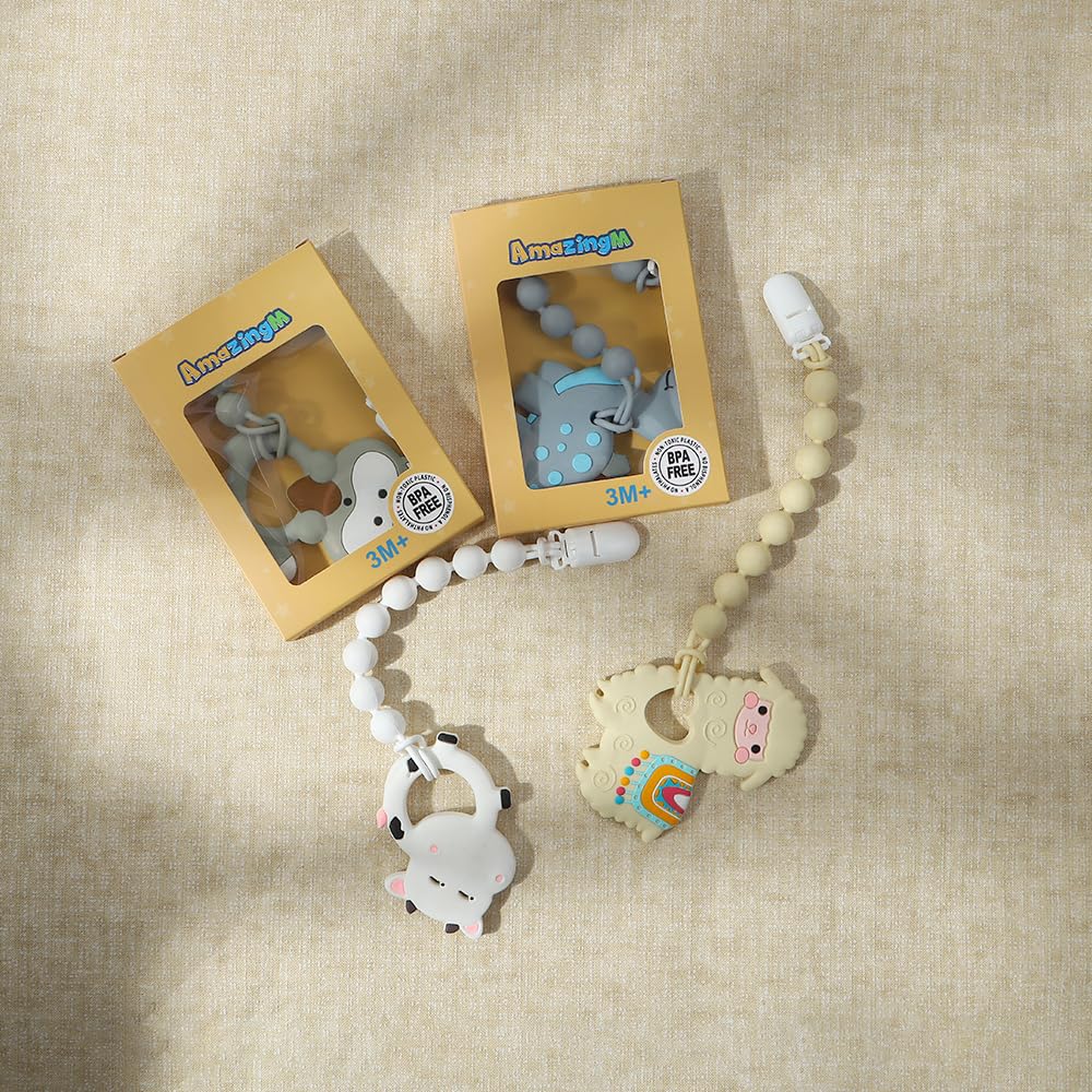 AmazingM BPA-free silicone teether ensures safe chewing for babies