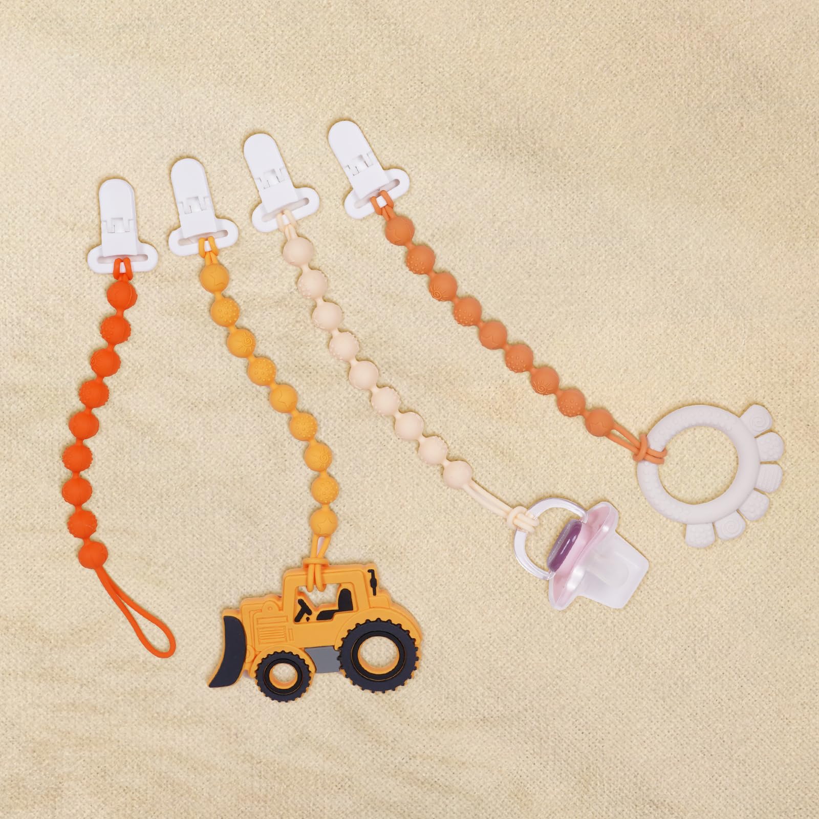 AmazingM brown pacifier clip makes a thoughtful baby shower gift.