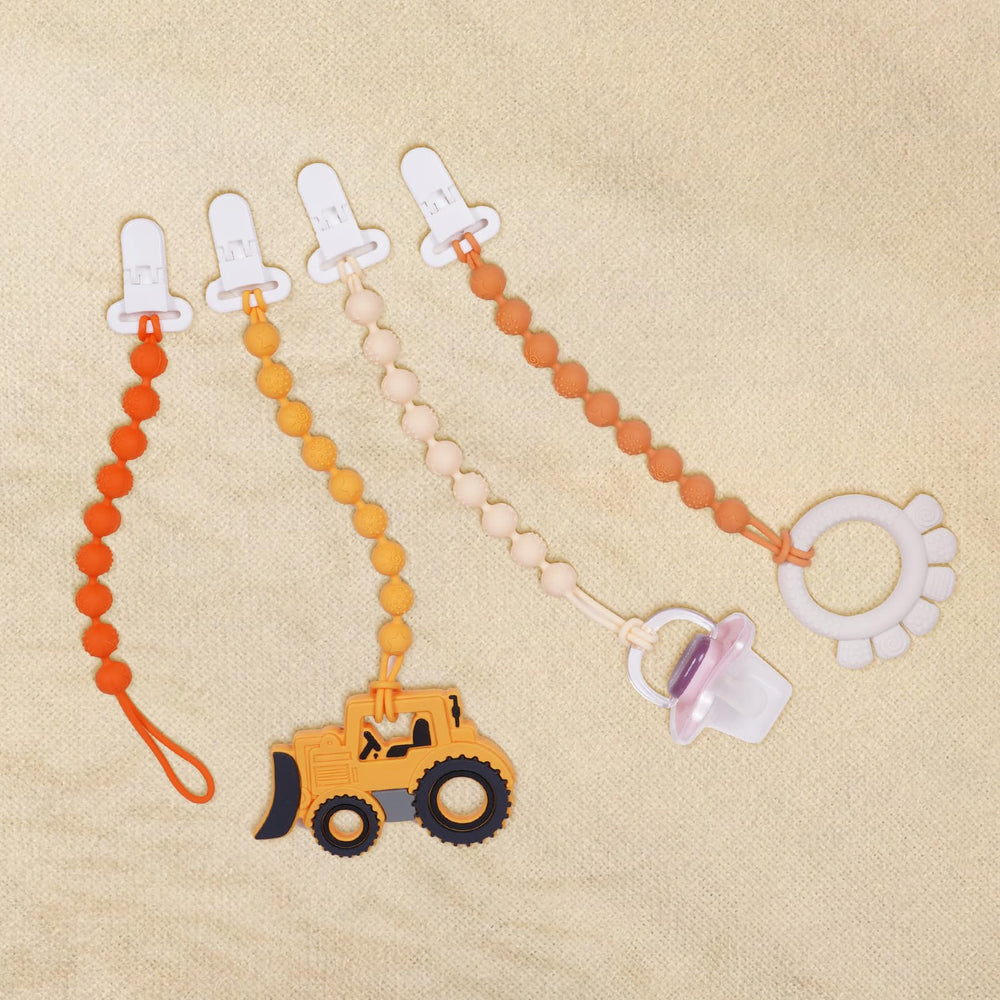 AmazingM brown pacifier clip makes a thoughtful baby shower gift.