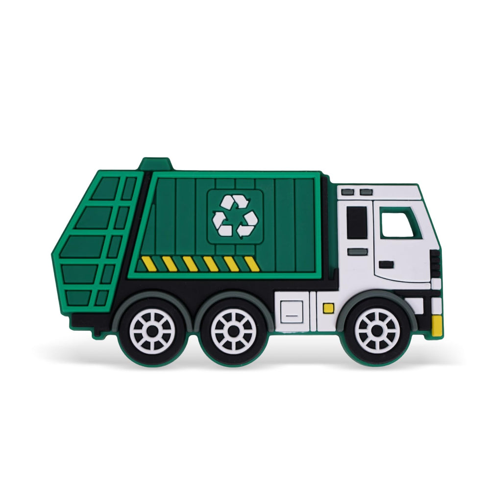 AmazingM car-series teether garbage-truck-green with textured surfaces for gums