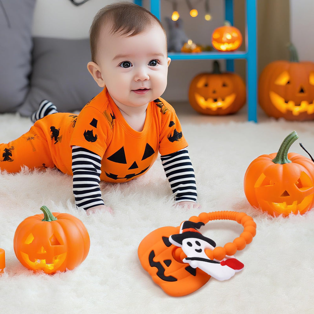 AmazingM ergonomic ring design teether fits small hands for easier grip and independent play.