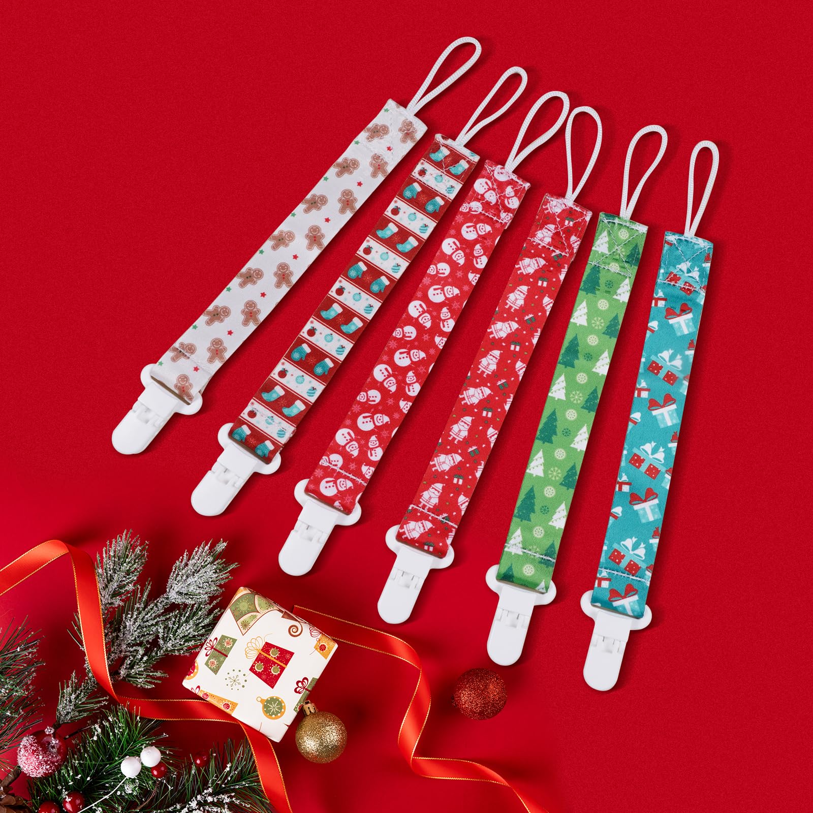 AmazingM newborn gift set featuring Christmas themed clips