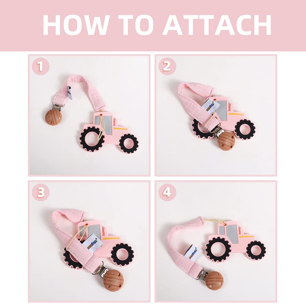 AmazingM freezer-safe-teether pink allows cooling during teething sessions