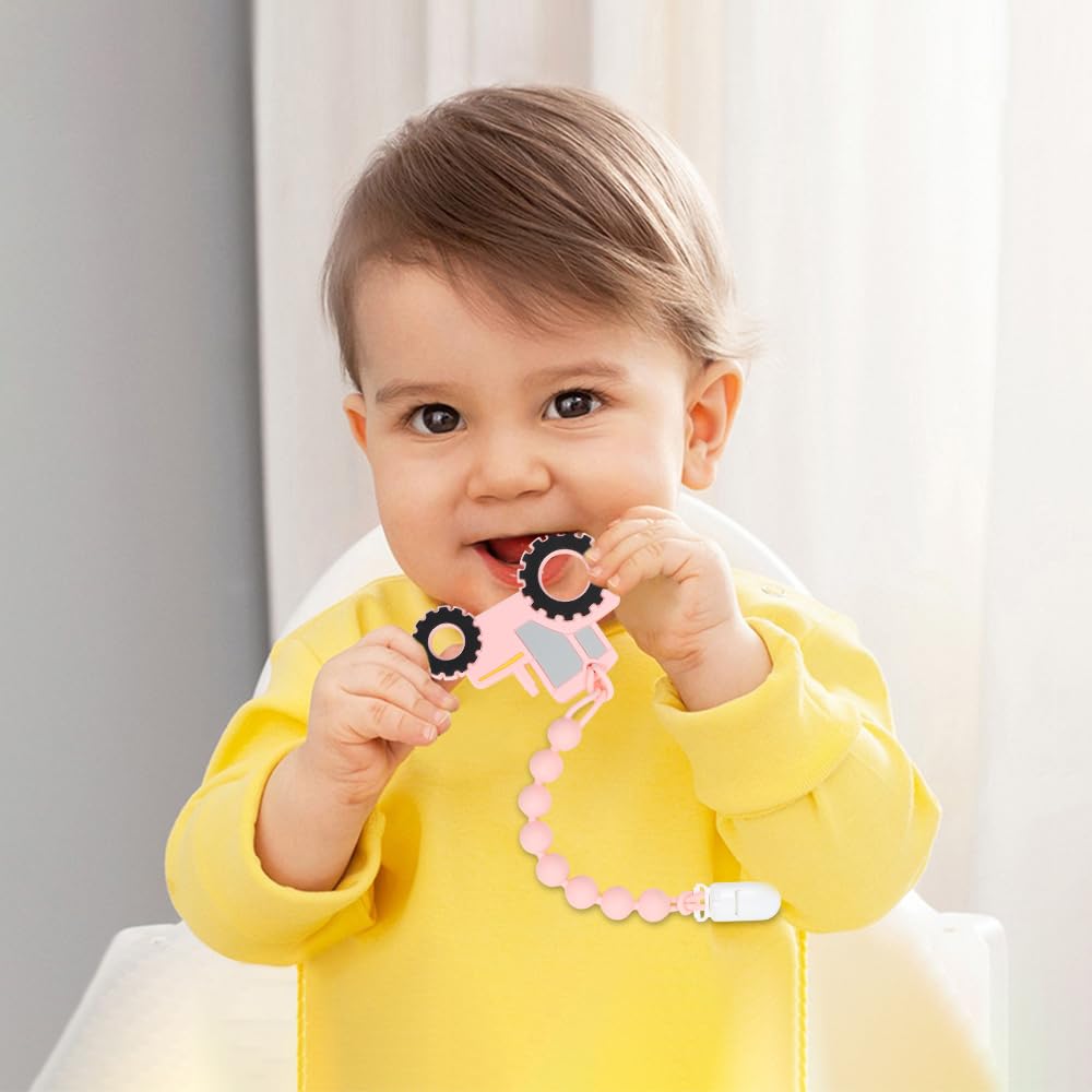 AmazingM one-piece design teether simplifies cleaning and promotes safer hand-to-mouth play.