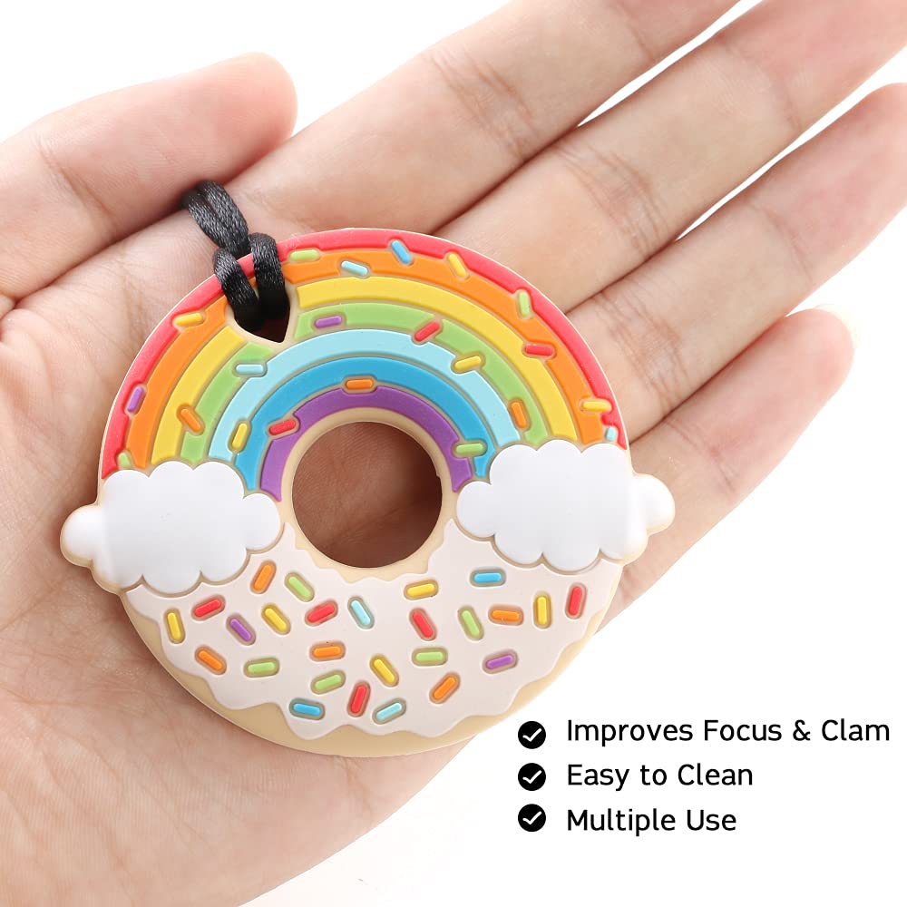 AmazingM Rainbow Donut Teether dishwasher-safe feature—easy cleaning.