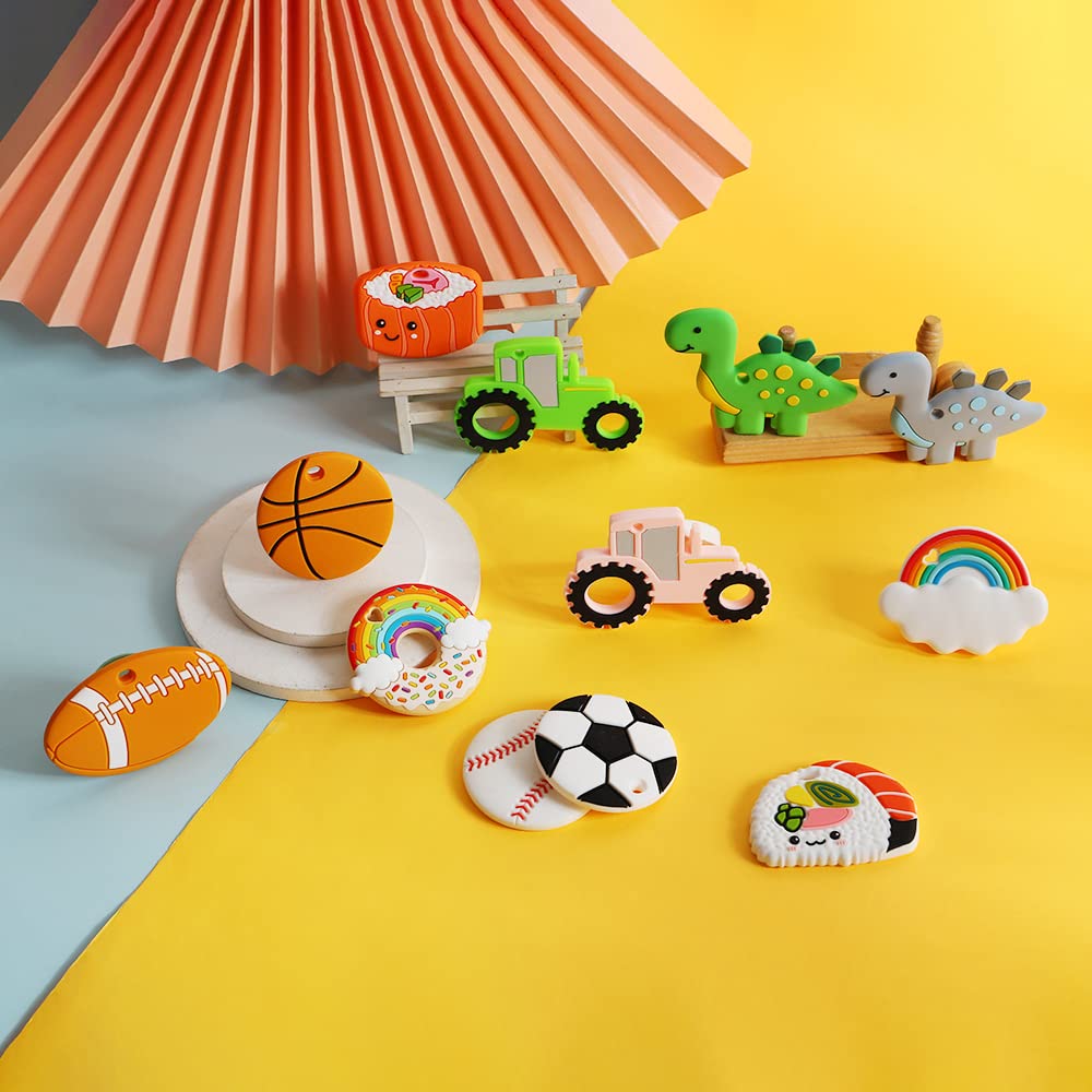AmazingM Rainbow Donut Teether colorful design—appealing for kids and caregivers.