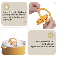 AmazingM teething ring with soft bumps for gentle gum relief and grip.