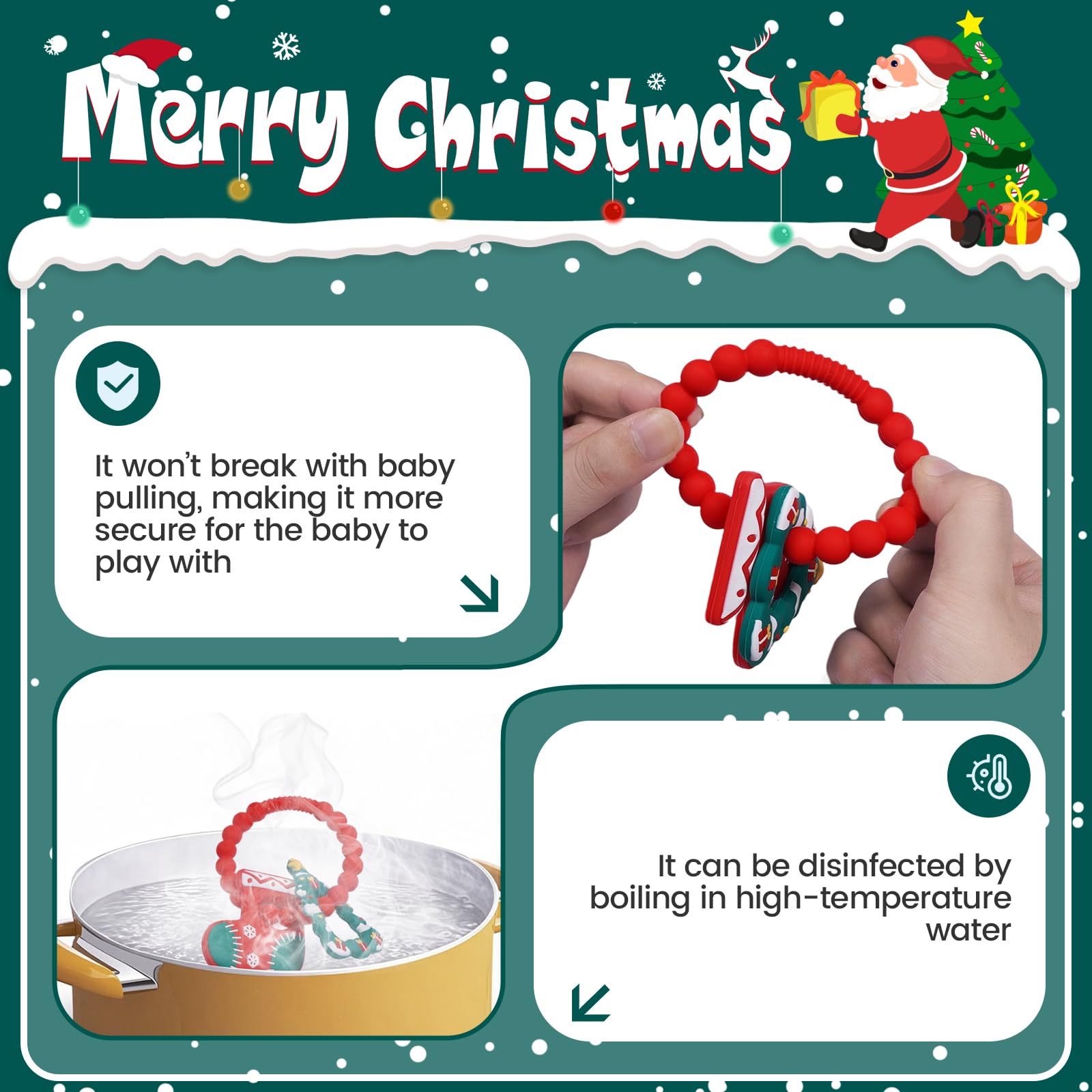 AmazingM teether with textured surfaces delivers multi-sensory gum relief