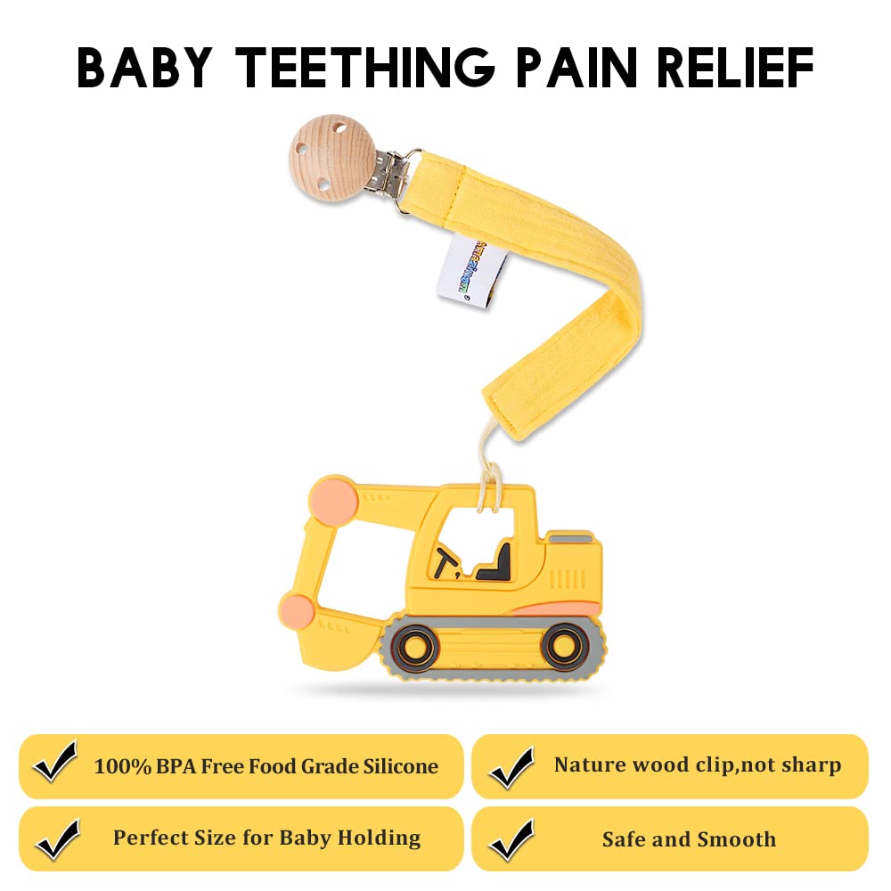 AmazingM silicone teether with textured surface for soothing chewing during teething