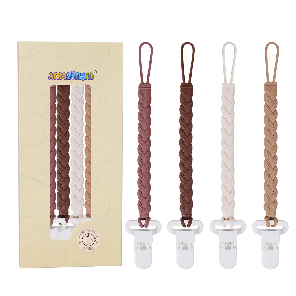AmazingM size-compatible-pacifier-clip works with multiple pacifier sizes for growing babies.