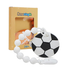 AmazingM soccer ball teether offers a gentle chew for teething gums