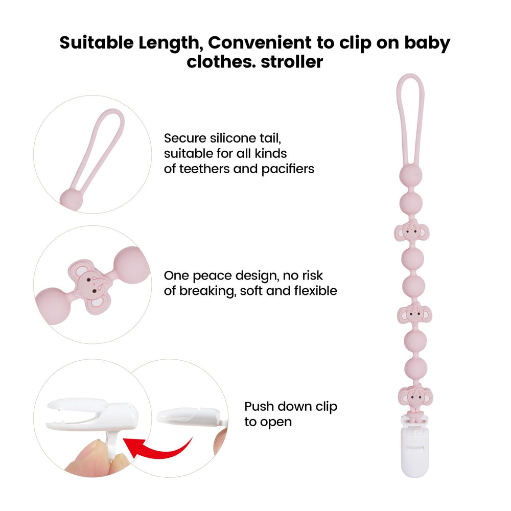 AmazingM teether textured gum surface promotes tactile exploration during teething.