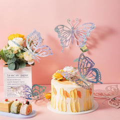 AmazingSpark sliver butterflies on nursery wall with iridescent finish