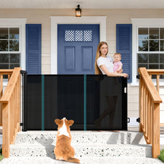 AMAZKRUS 71in retractable gate stairs setup supports child safety
