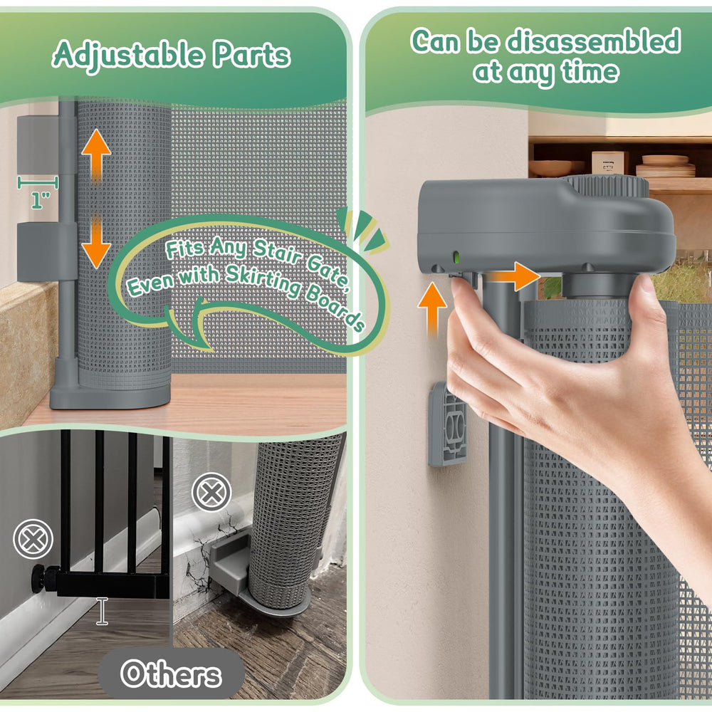 AMAZKRUS baseboard-fit adjustable brackets enable safe, wall-spacer-free installation.