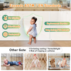 AMAZKRUS indoor-outdoor-use gate on patio for versatile safety.
